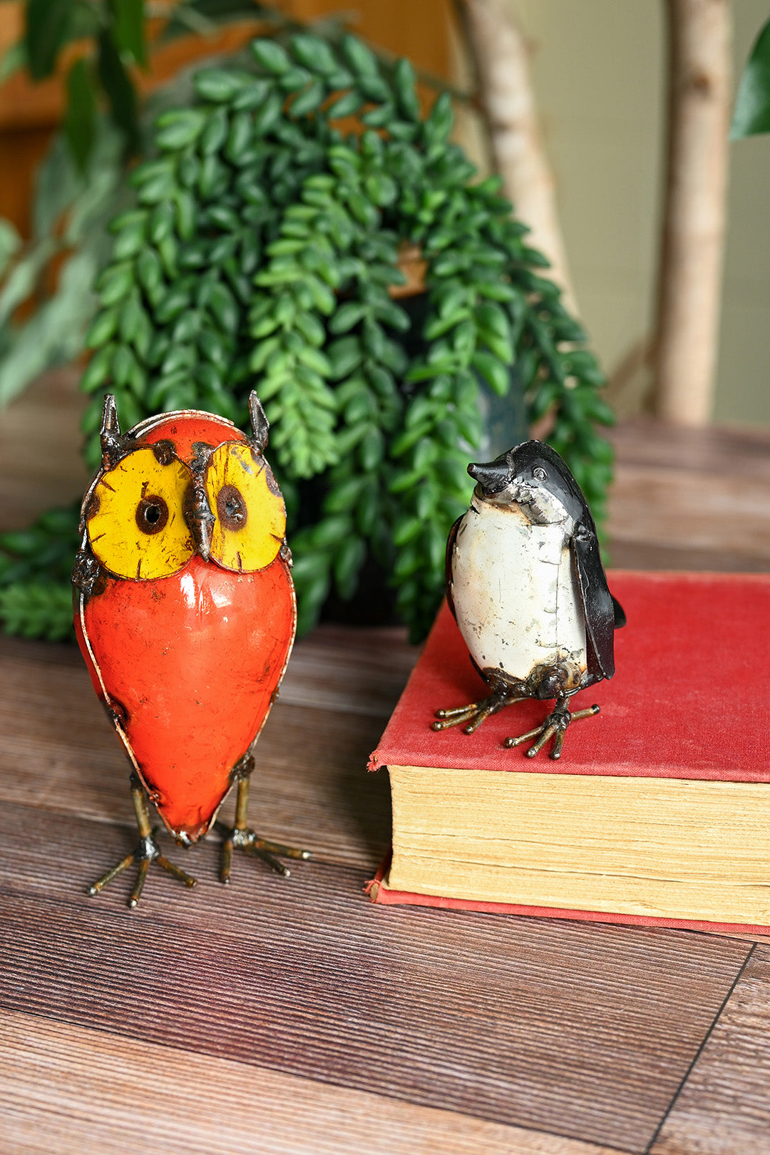 Small Recycled Colorful Metal Owl