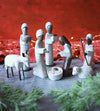 Zimbabwean Serpentine Stone 8-Piece Nativity Scene