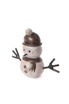Small Stone and Metal Snowman Sculpture