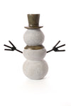 Large Stone and Metal Snowman Sculpture