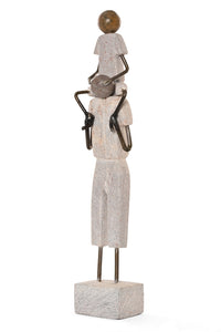 Stone and Metal Joy of Fatherhood Sculpture