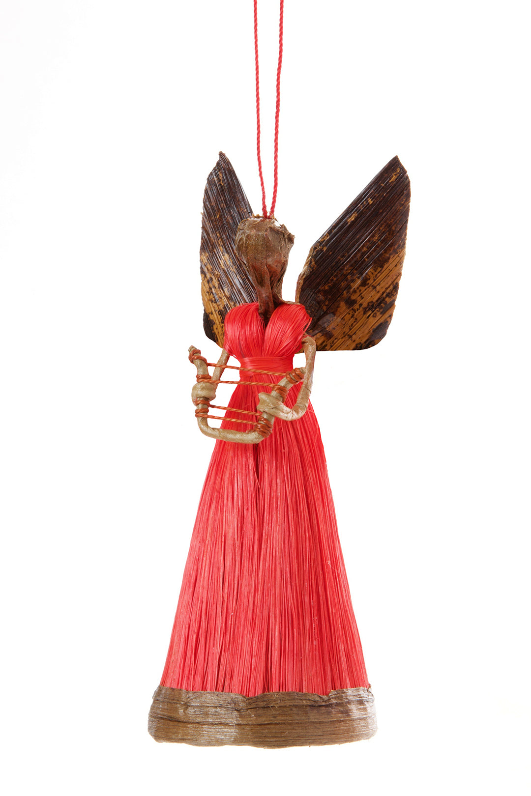 Pomegranate Sisal Angel of Song Holiday Ornament