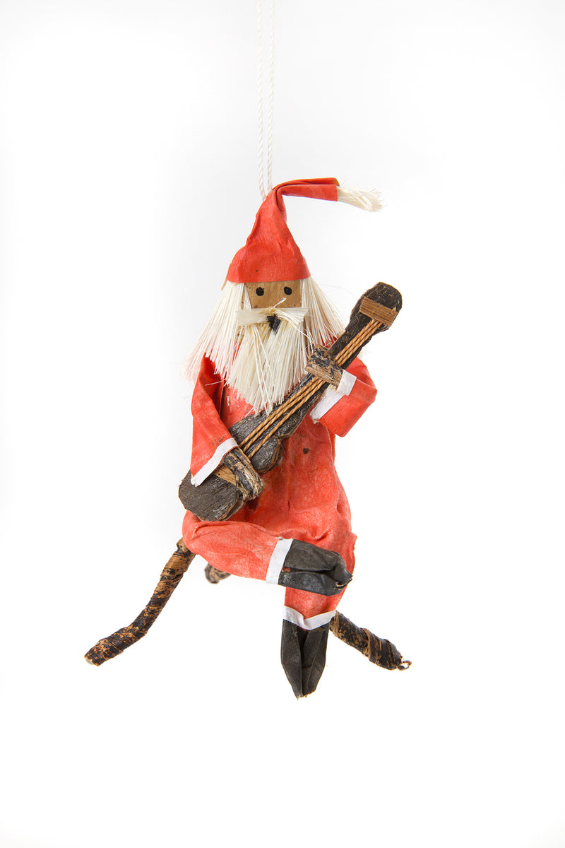 Strumming Santa Claus Holiday Ornament