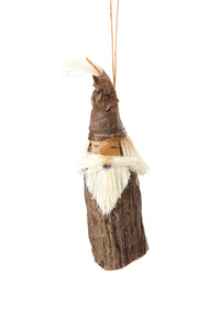 Natural Gnome Santa Holiday Ornament