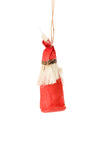 Festive Red Gnome Santa Holiday Ornaments