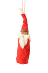 Festive Red Gnome Santa Holiday Ornaments