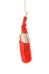 Festive Red Gnome Santa Holiday Ornaments