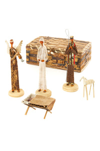 5-Piece Nativity Scene with Banana Fiber Box