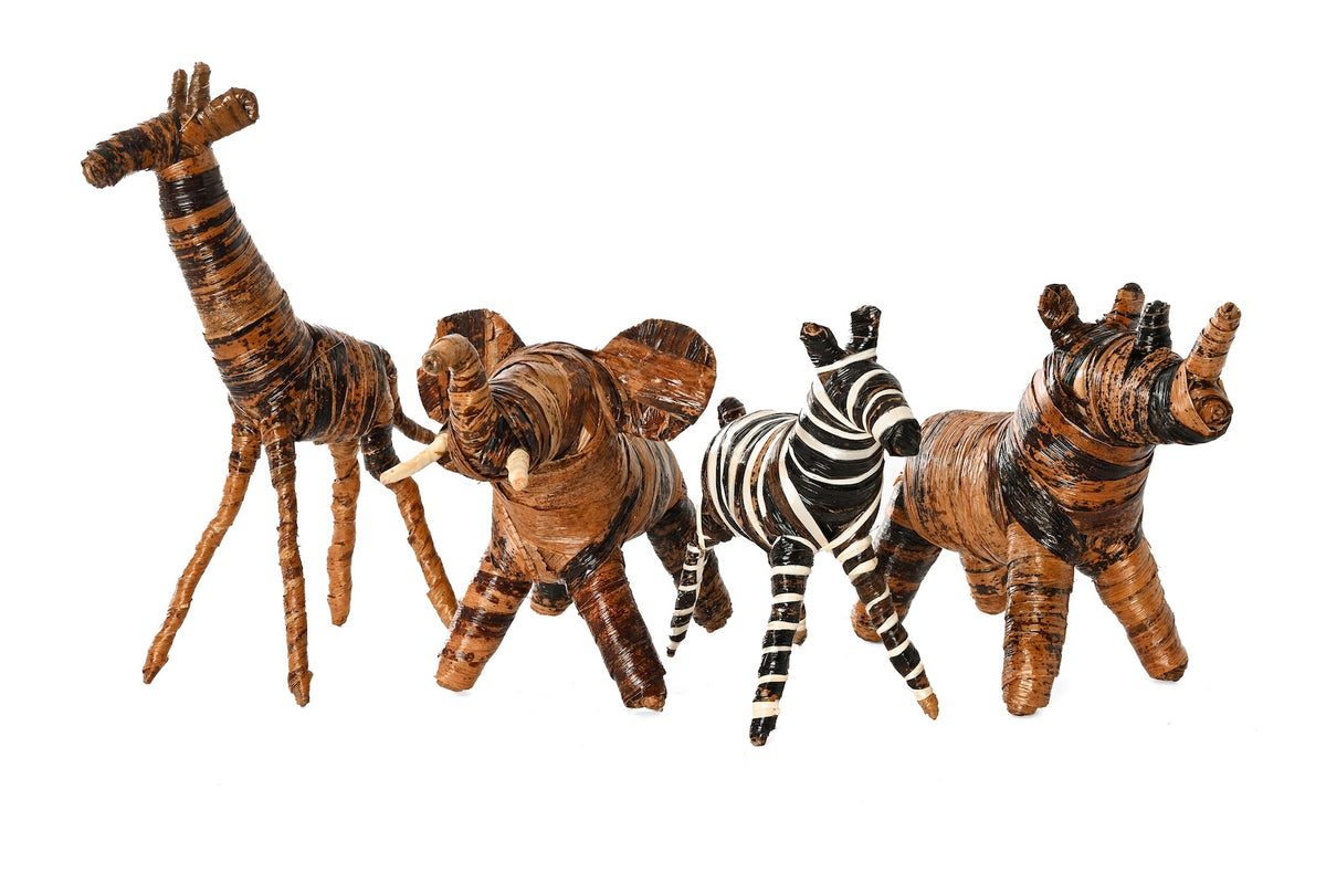Banana Fiber Elephant Sculpture