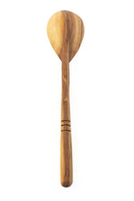 Kenyan Wild Olive Wood Pretty Banded Serving Spoon