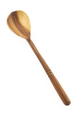 Kenyan Wild Olive Wood Pretty Banded Serving Spoon