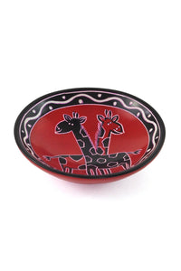 Friendly Giraffes Soapstone Bowl