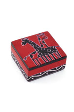 Friendly Giraffes Soapstone Box