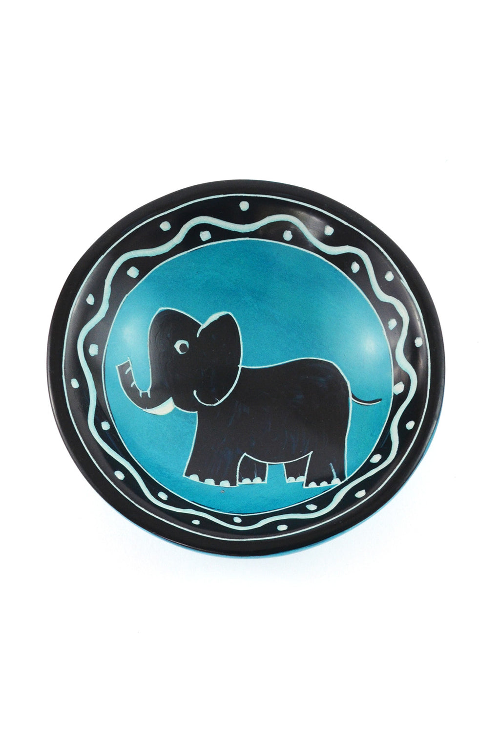 Playful Elephant Soapstone Bowl