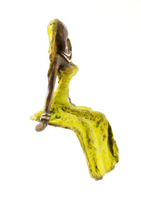 Seated Beauty Burkina Bronze Sculpture
