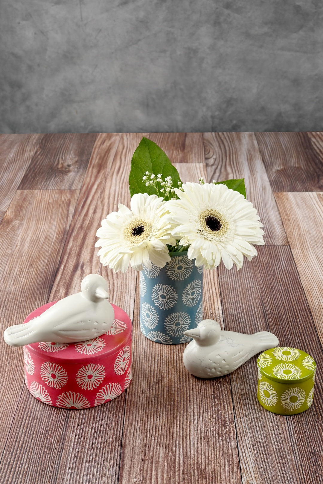 Large Pink Blossom Soapstone Storage Box