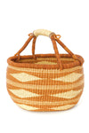Copper Diamond Handwoven Decorative Bolga Basket
