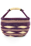 Blue Diamond Handwoven Decorative Bolga Basket