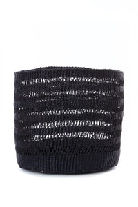 Raven Lace Weave Basket Bin from Ghana - Medium