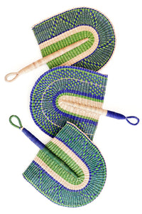 Deep Sea Elephant Grass African Hand Fan