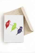 Birds on a Branch Recycled Note Card