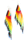 Pride & Joy Beaded Rainbow Fringe Earrings