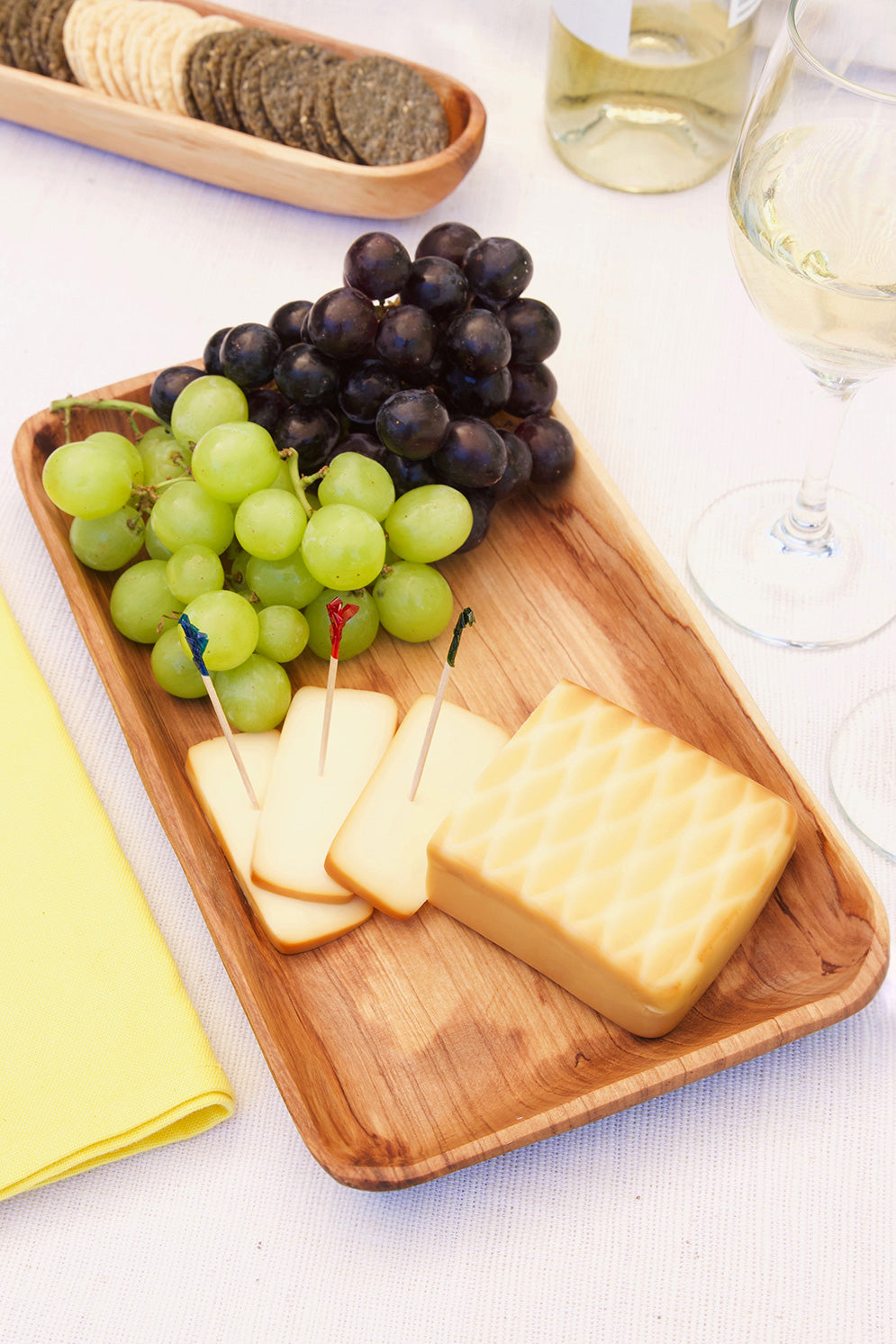 Wild Olive Wood Serving Tray with Rounded Corners