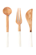 Antelope Antler Wild Olive Wood Serving Utensils