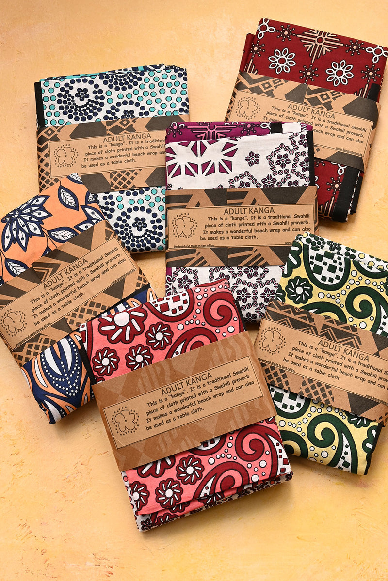 Colorful Kenyan Kanga Sarong - Assorted Colors & Phrases