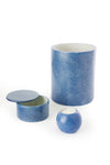 Blue Deco Dot Soapstone Canister
