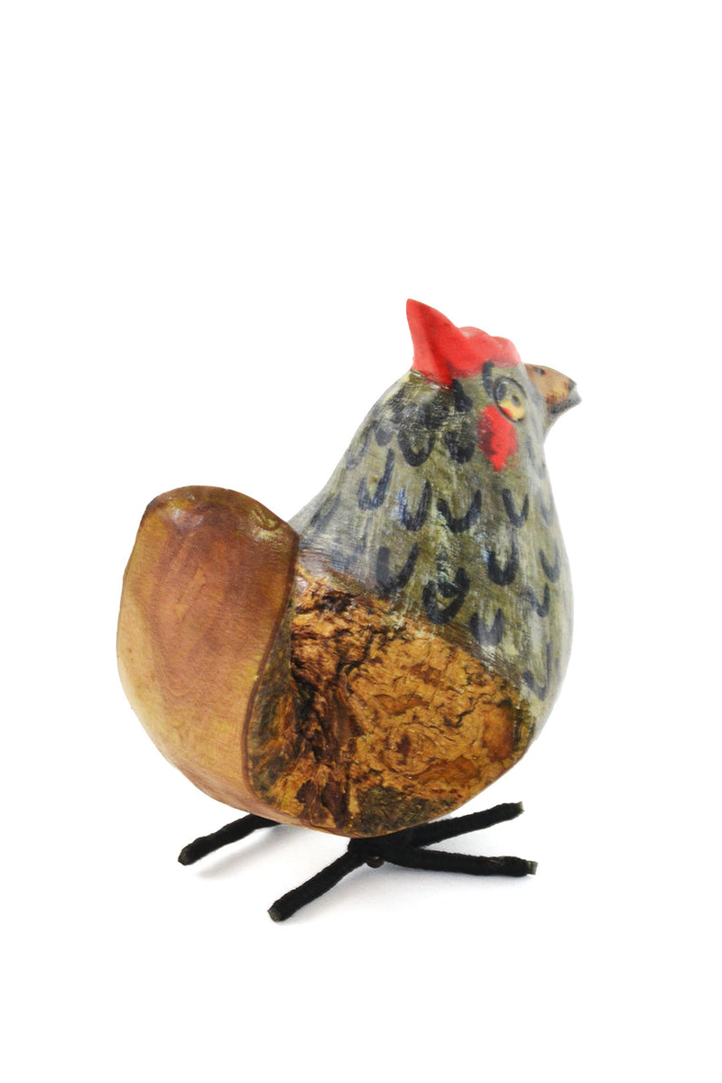 Jacaranda Wood Little Chicken Sculpture