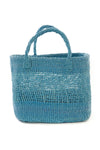 Set of Three Open Weave Blue Sisal Nesting Baskets