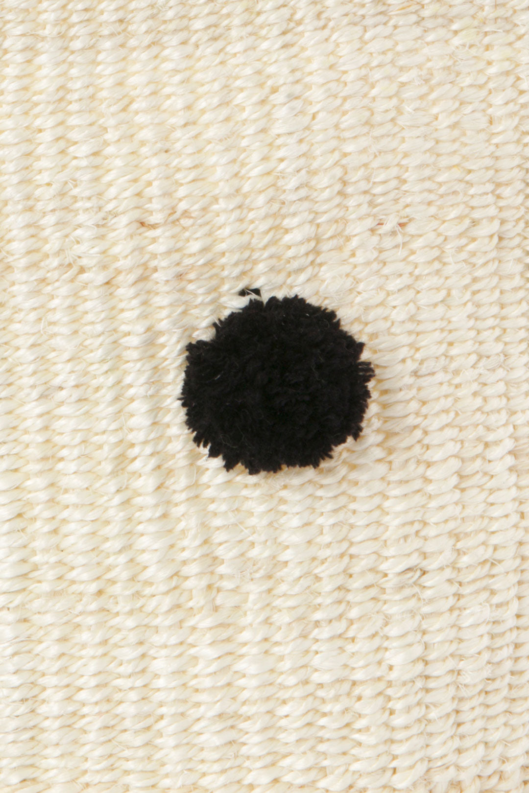Natural Sisal Bin with Black Polka Dots