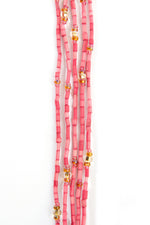 Set/5 Pink 26" Zulugrass Single Strands from The Leakey Collection