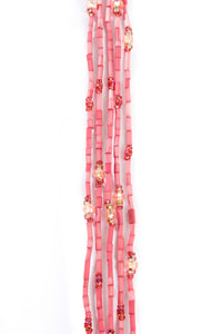 Set/5 Pink 26" Zulugrass Single Strands from The Leakey Collection