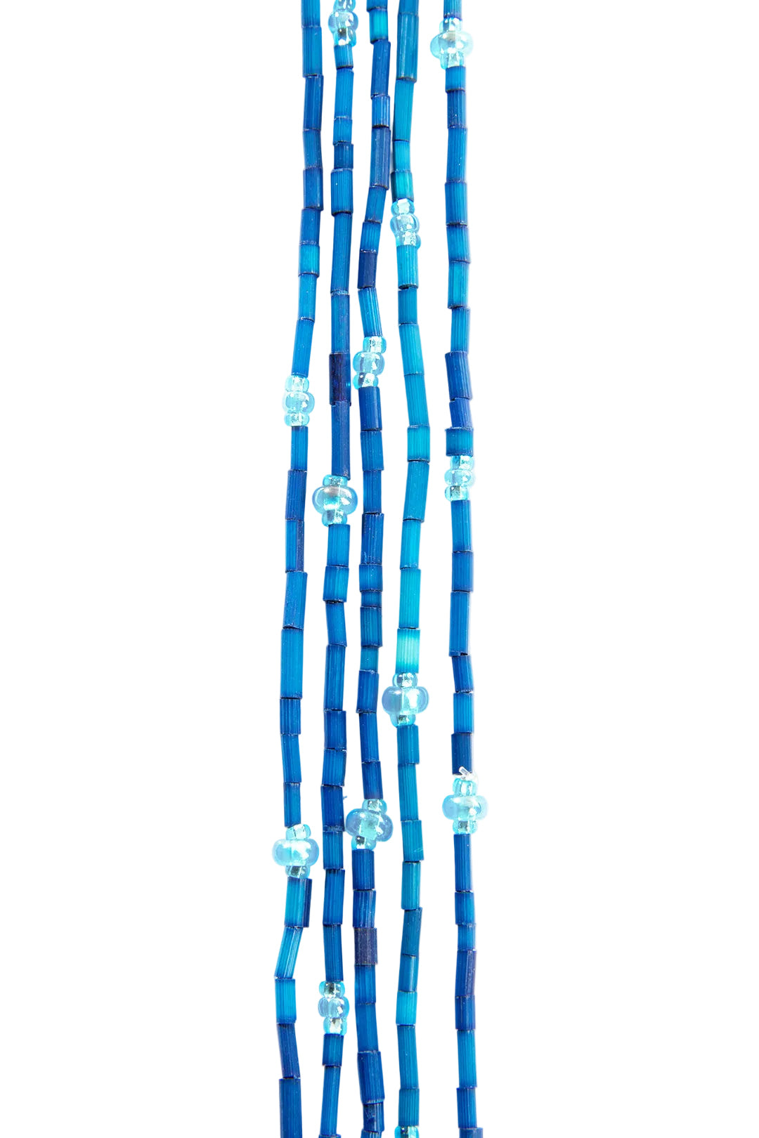 Set/5 Cerulean Blue 26" Zulugrass Single Strands from The Leakey Collection