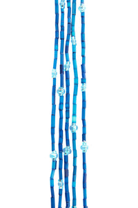 Set/5 Cerulean Blue 26" Zulugrass Single Strands from The Leakey Collection