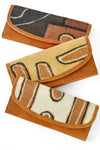Brown Mudcloth & Leather Women's Wallet