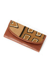 Brown Mudcloth & Leather Women's Wallet