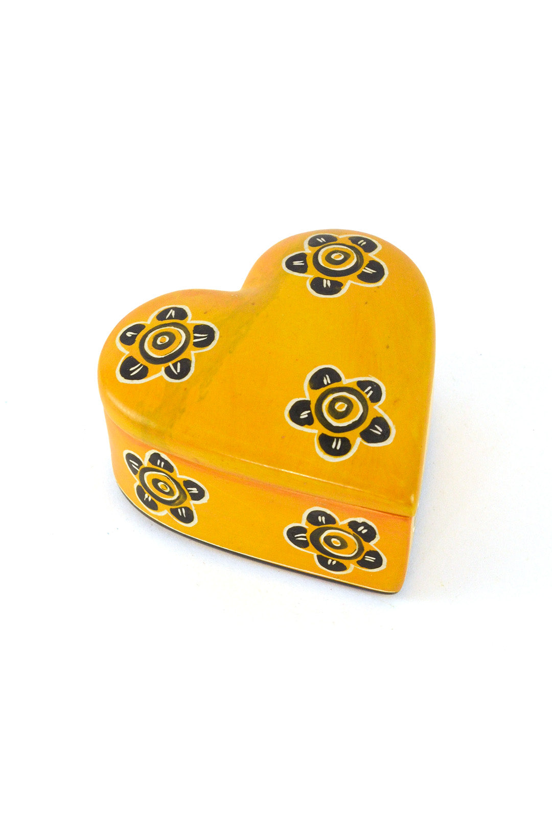 Blooming Soapstone Heart Box in Yellow - Valentine's Day Gifts