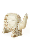 Geometric Soapstone Elephant Treasure Box