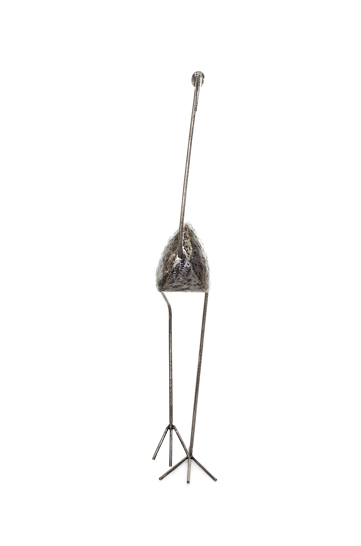Small Recycled Metal Flamingo Sculpture