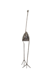 Small Recycled Metal Flamingo Sculpture
