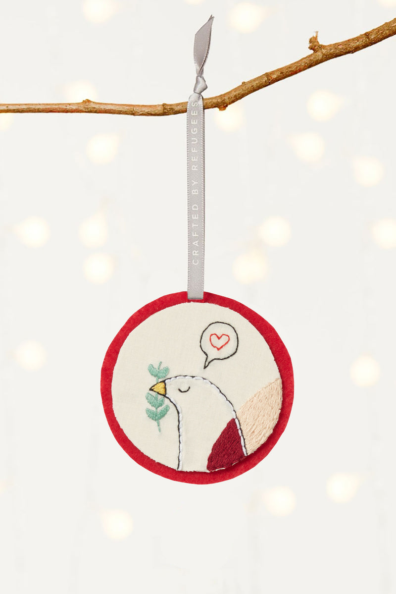 MADE51 Delicate Dove Ornament, Crafted by Syrian refugees living in Lebanon