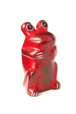 Set of Four Mini Soapstone Funny Frogs