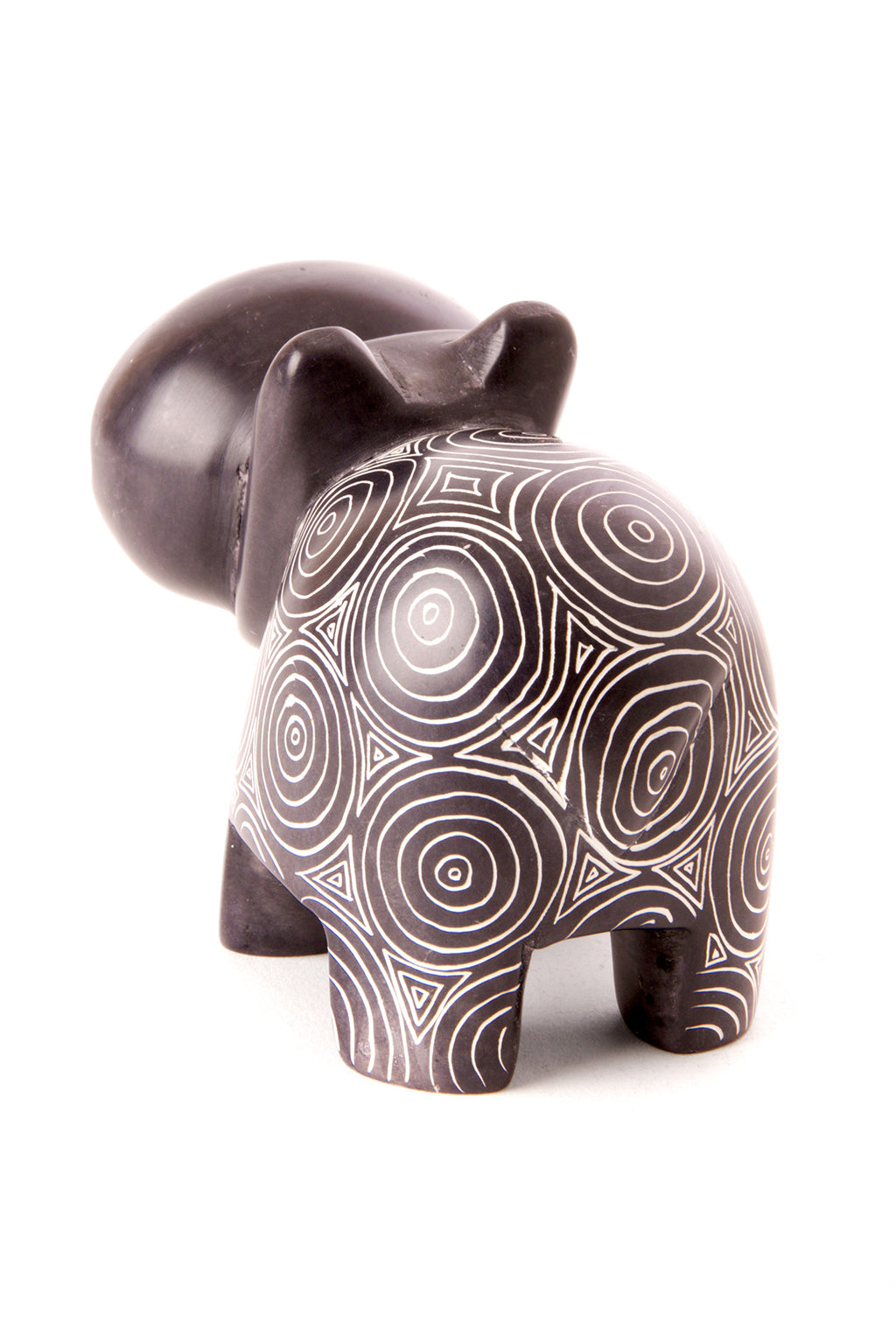 Dark Gray Soapstone Hippo