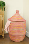 Sunrise Stripes Large Laundry Hamper Basket