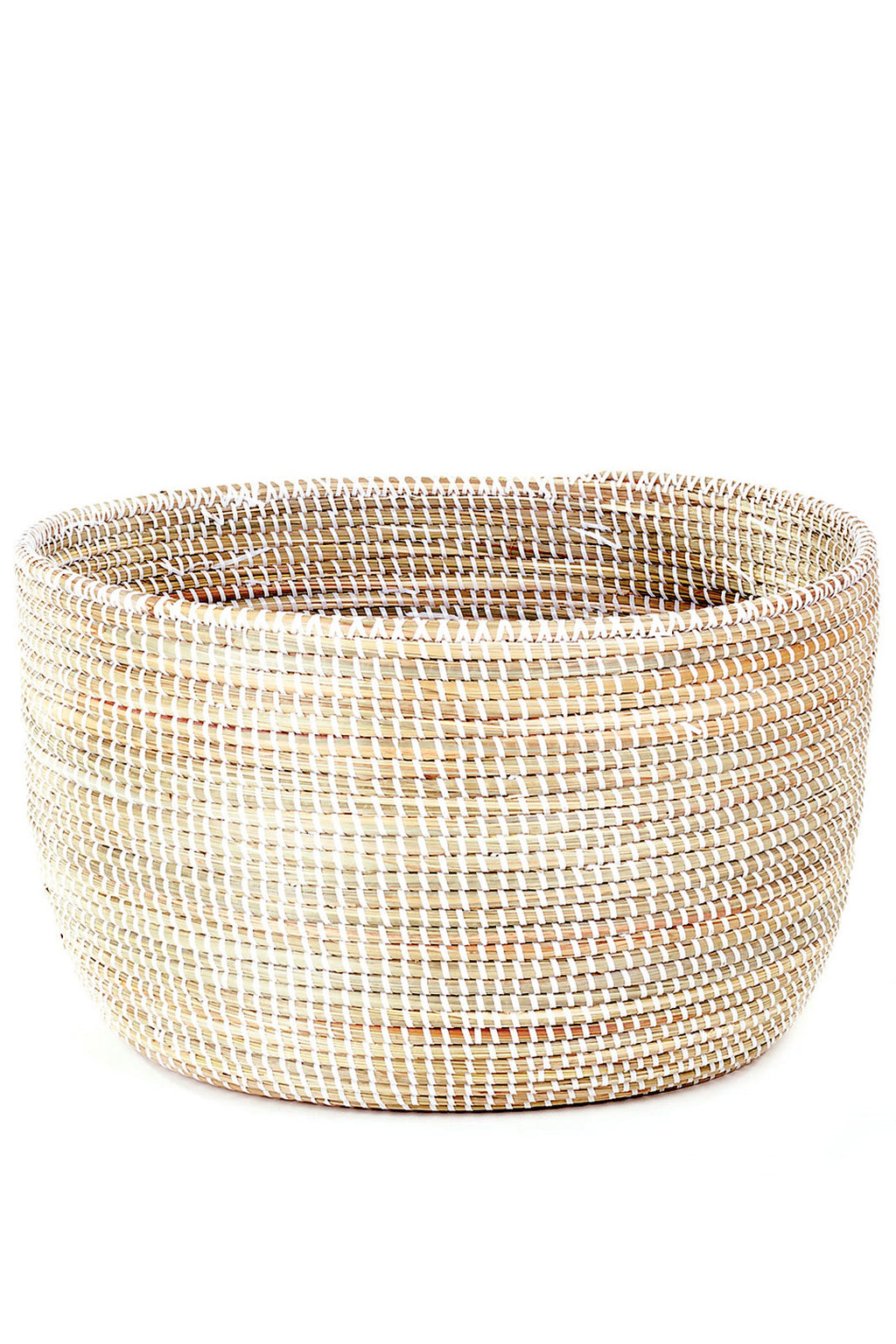 Solid White Knitting Basket – African Modern - Swahili Wholesale
