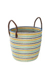 Set of Two Malika Beach Nesting Baskets with Leather Handles