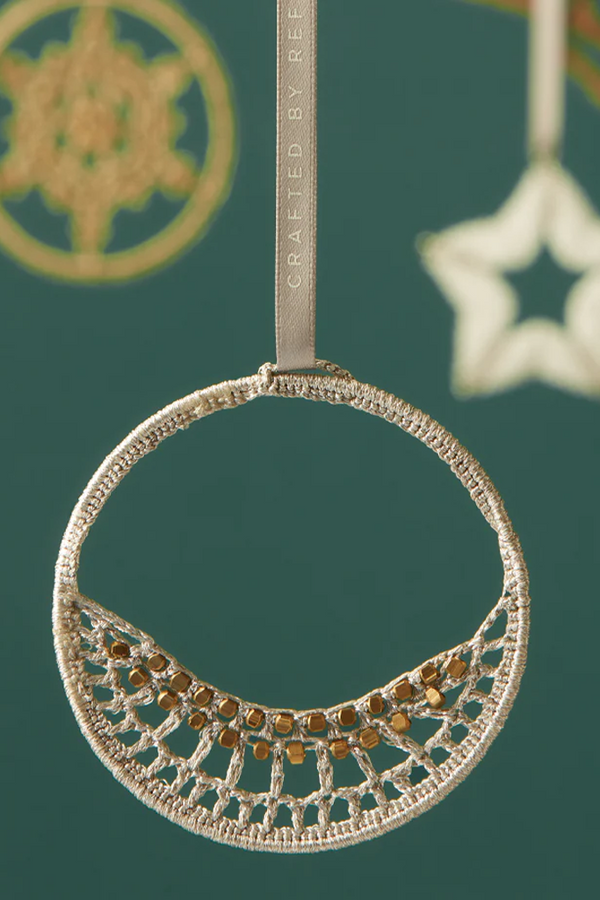 Silver Moon Ornament, Made by Refugees - Made51